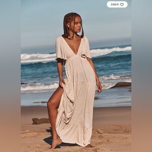 Free People La La Maxi Dress Color: Salt Size: XS